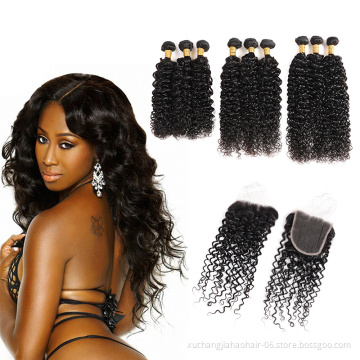 Virgin Hair Human Bundles Virgin Raw Cuticle Aligned Hair Extensions Factory Vendor Wholesale Price Curly Indian Jerry Curly 1B